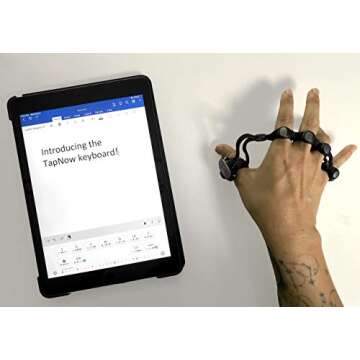 TAPWITHUS Tap Strap 2 - Wearable Keyboard, Mouse & Air Gesture Controller (Small-2021)