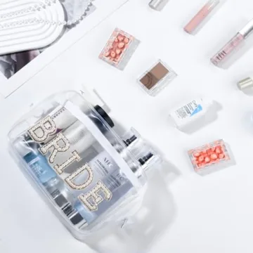 Etercycle Bride Clear Makeup Bag for Brides and Bachelorette Parties