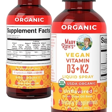 Vegan D3 K2 Spray for Bone & Heart Health MaryRuth Organics
