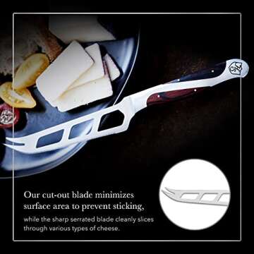 Hammer Stahl 5-inch Cheese and Tomato Knife | Cheese Knife That Cuts All Cheese Types | Durable Pakkawood Handle | Perfect for Cutting, Slicing, and Serving | Fruit Knife
