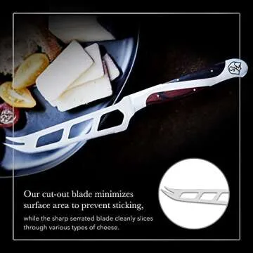 Hammer Stahl 5-inch Cheese and Tomato Knife | Cheese Knife That Cuts All Cheese Types | Durable Pakkawood Handle | Perfect for Cutting, Slicing, and Serving | Fruit Knife