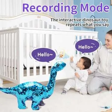 Monealpis Dinosaur Toys for Girls - Sequin Walking Dinosaur Toy with Remote, Roar, Sing, Walk, and Repeat Features, Dinosaur Toy Gift for Kids, Toddlers, Birthday, Christmas, Easter