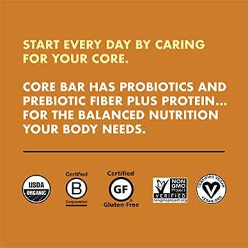 CORE Foods Organic Overnight Oat Bar + Probiotics, Gluten Free, non-GMO, Vegan, Kosher, Prebiotics, Lemon Poppy Seed, 2 oz, 16 Refrigerated Bars