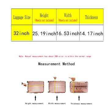 Klmsscxy Luggage Cover Suitcase Cover Protector Luggage Protector Suitcase Cover Clear Luggage Cover...