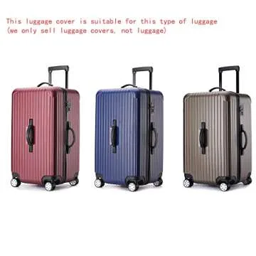 Klmsscxy Luggage Cover Suitcase Cover Protector Luggage Protector Suitcase Cover Clear Luggage Cover Trunk Luggage Covers for Suitcase (Transparent, 32inch)