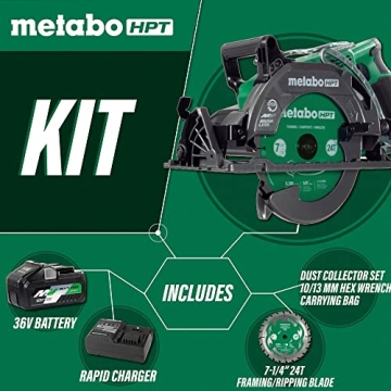 Metabo HPT 36V Cordless Circular Saw Lightweight Efficient