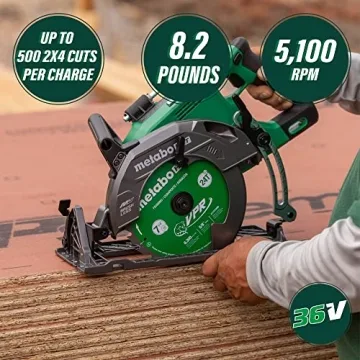 Metabo HPT 36V Cordless Circular Saw Lightweight Efficient