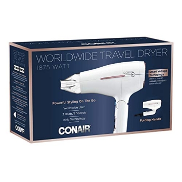 Conair Worldwide Travel Hair Dryer with Smart Voltage
