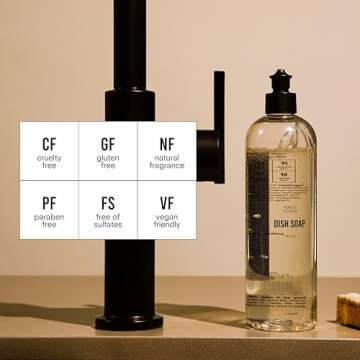 Public Goods Natural Dish Soap | Kitchen Soap | Plant-Based & Vegan Friendly | Clear Dish Detergent ...