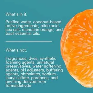 Public Goods Natural Dish Soap | Kitchen Soap | Plant-Based & Vegan Friendly | Clear Dish Detergent Liquid | Concentrated Formula | Made in USA | Mandarin Basil | 16 Fl Oz