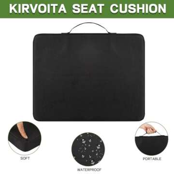 Kirvoita Stadium Seat Cushions 2 Pack, Bleacher Seat Cushion, Portable and Extra Thick Stadium Cushion, Bleacher Cushion for Any Outdoor Events Use