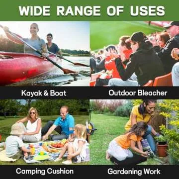 Kirvoita Stadium Seat Cushions 2 Pack, Bleacher Seat Cushion, Portable and Extra Thick Stadium Cushion, Bleacher Cushion for Any Outdoor Events Use