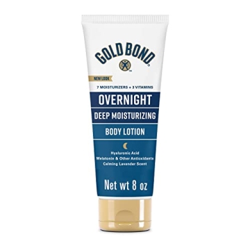 Gold Bond Overnight Deep Moisturizing Lotion - 8 oz, Skin Therapy with Lavender Scent