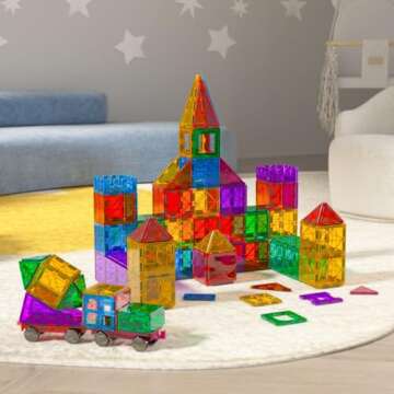 Bmag Magnetic Tiles 100PCS Building Blocks for Creative Play