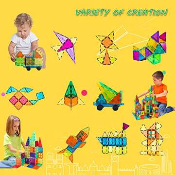 Bmag Magnetic Tiles 100PCS Building Blocks for Creative Play