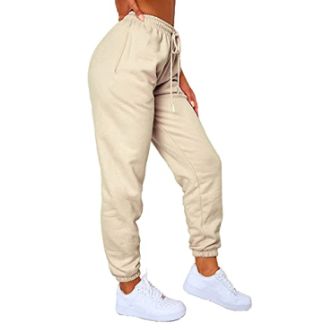 Waitfairy Women Sweatpants High-Waisted Comfort Joggers