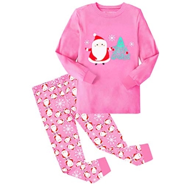 HYCLES Girls Christmas Pajamas Kids Holiday Sleepwear Sets