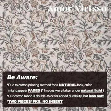 Amor Virisso Floral Throw Pillow Covers 24x24 Set of 2