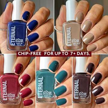 Eternal Beige Nail Polish Set for Women (ELEGANT) - Red Nail Polish Set for Girls - Lasting & Fast D...