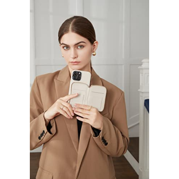 ZVE Crossbody Phone Case for iPhone 13 Pro Max - Beige