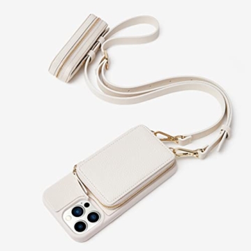 ZVE Crossbody Phone Case for iPhone 13 Pro Max - Beige