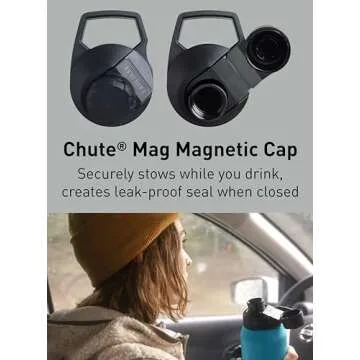 CamelBak Chute Mag 20oz Vacuum Insulated Stainless Steel Water Bottle, Black