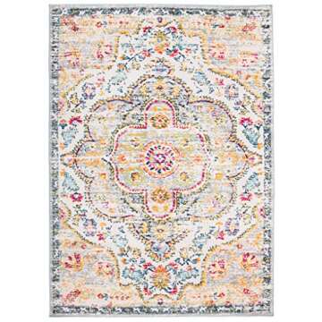 Rugshop Vintage Distressed Bohemian Area Rug 5' x 7' Gray