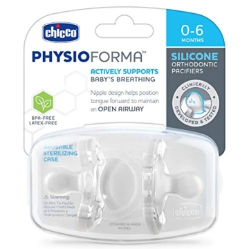Chicco PhysioForma Silicone Pacifiers for Infants 0-6 Months