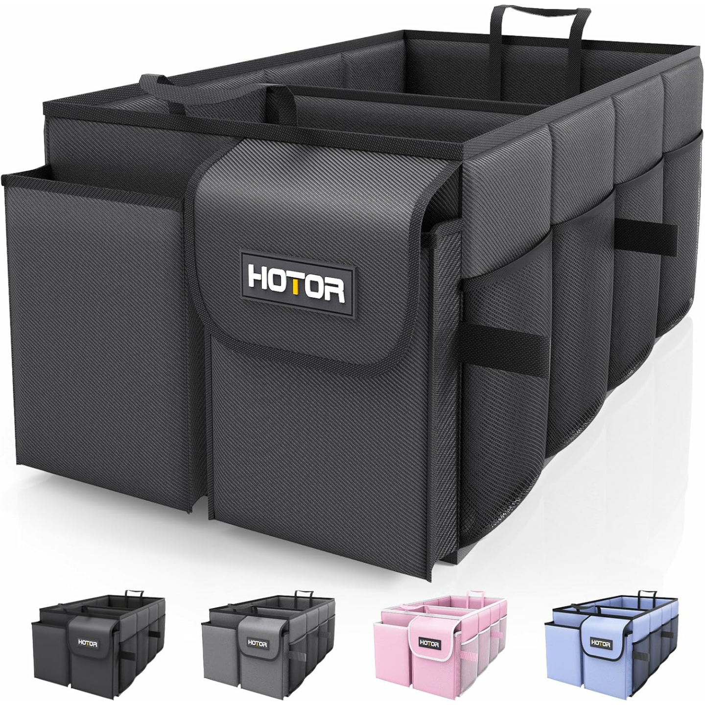 HOTOR Trunk Organizer - Sturdy & Foldable for Cars