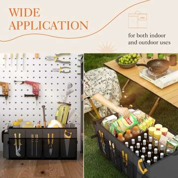 HOTOR Trunk Organizer - Sturdy & Foldable for Cars