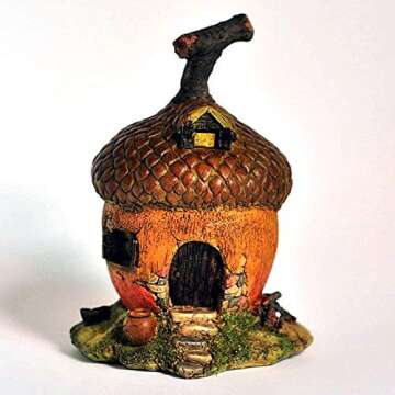 Top Collection Enchanted Story Garden and Terrarium Acorn Fairy House Outdoor Decor