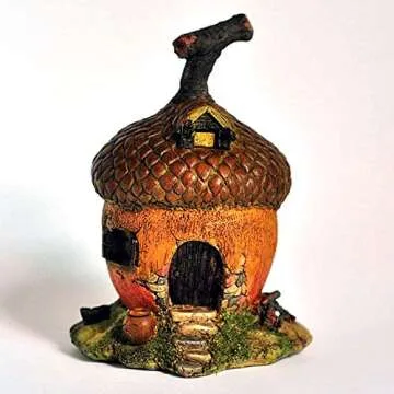 Top Collection Enchanted Story Garden and Terrarium Acorn Fairy House Outdoor Decor