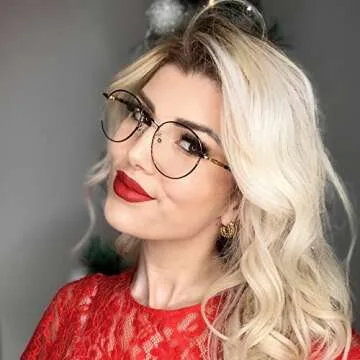 Cyxus Blue Light Glasses Round Frame UV Blocking Computer Glasses Clear Lens Tortoise Metal Eyewear Ultra Light Relieve Digital Screen Eye Strain, Headache