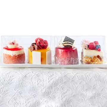 Geiserailie 200 Pcs Ice Cream Box Kit Including 50 Pcs Pet Clear Cakesicle Boxes and 100 Pieces Cakesicle Sticks 3.7 x 2.2 x 1.5 Inch Ice Lolly Box for Birthday Party Baby Shower Wedding