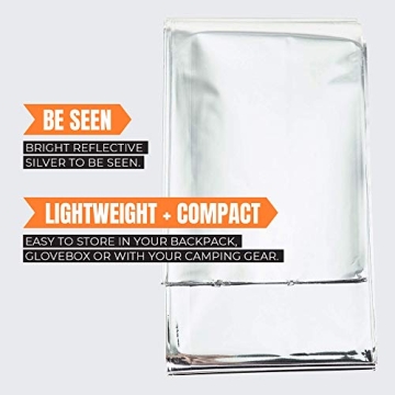 MEKKAPRO Mylar Thermal Blankets for Camping and Emergencies