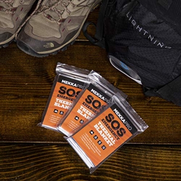 MEKKAPRO Mylar Thermal Blankets for Camping and Emergencies