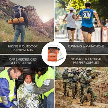MEKKAPRO Mylar Thermal Blankets for Camping and Emergencies