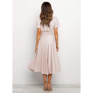 Miduo Satin Midi Dresses for Parties and Weddings