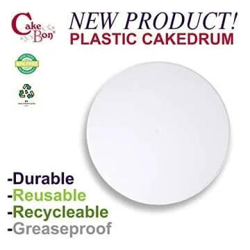 Cakebon 12 Inch Plastic Cake Boards - 12 Pack
