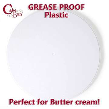 Cakebon 12 Inch Plastic Cake Boards - 12 Pack