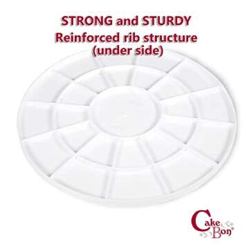 Cakebon 12 Inch Plastic Cake Boards - 12 Pack