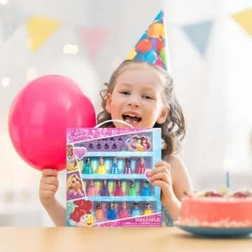 Disney Princess 15-Piece Water-Based Nail Polish Set for Kids