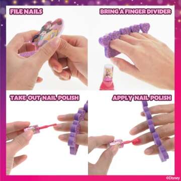Disney Princess 15-Piece Water-Based Nail Polish Set for Kids