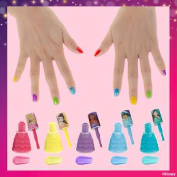 Disney Princess 15-Piece Water-Based Nail Polish Set for Kids
