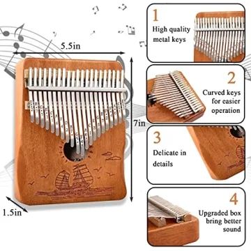Beautiful Kalimba 21 Keys Thumb Piano for Everyone