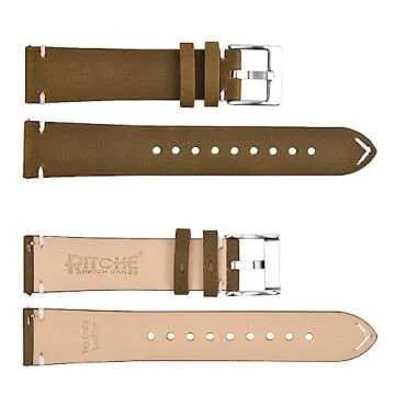 20mm Classic Genuine Leather Watch Bands for Omega x Swatch Moonswatch Quick Release Vintage Leather...