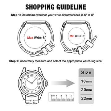 20mm Classic Genuine Leather Watch Bands for Omega x Swatch Moonswatch Quick Release Vintage Leather Watch Straps Compatible with Timex Weekender Watch for Men, White Elephant Gifts, Stocking Stuffers for Men