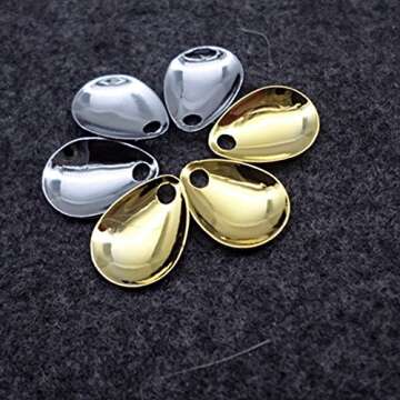 50pcs Copper Fishing Attractor Spinner Blades for Lures