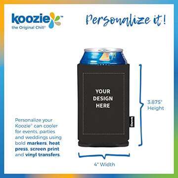 KOOZIE Beer Can Cooler Blank Bulk Insulated Drink Holder for Cans, Bottles, DIY Personalized Gifts f...