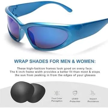 DUPER Black Sunglasses Woman- Ractangle Sunglasses for Womens, Trendy Sunglasses Men, Mob Wife Gold V Accent Sunglasses (Blue)